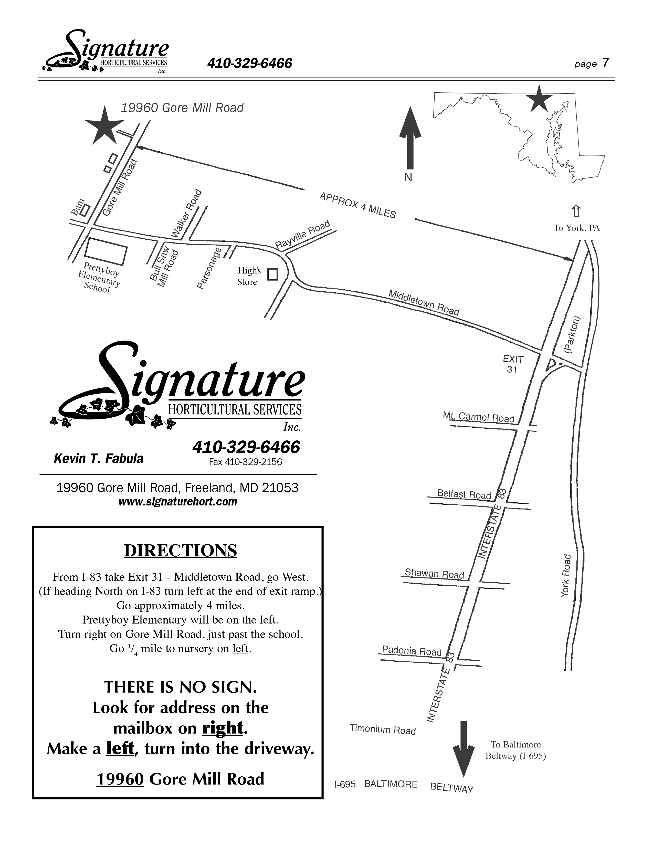 2025 Signature Horticulture map