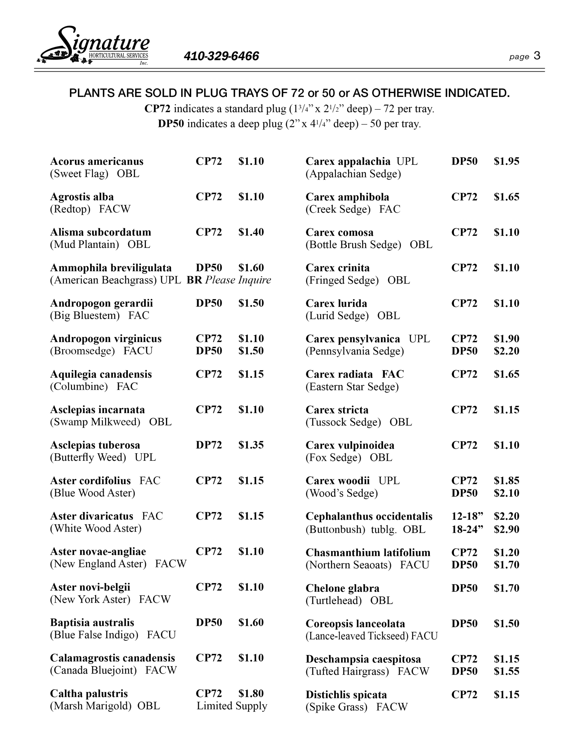 page 3 plant prices